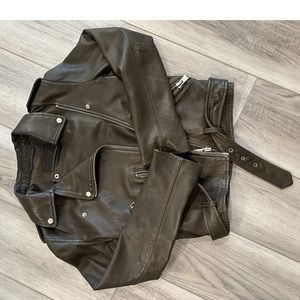 All saints leather jacket